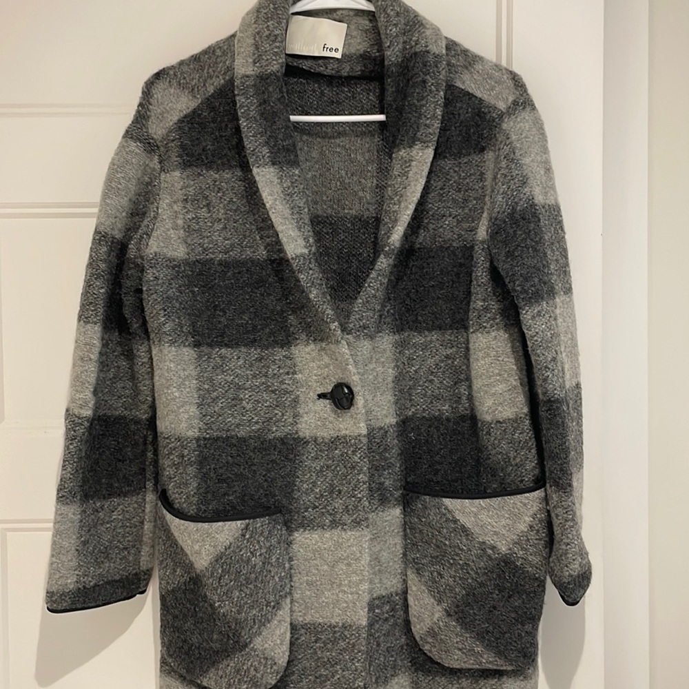 Wilfred oversized plaid sweater - Size XS